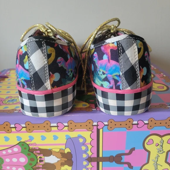 Irregular Choice Gingham Surprise Dino Sneakers, VGUC, Size 36 - Picture 10 of 12